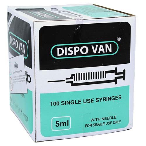 Dispovan Syringe with needle  5ml